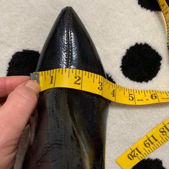 Sam Edelman Hilty 2 Boot 7.5 Black Patent Leather Pointed Toe Block Heel Booties - Picture 15 of 16